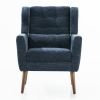 Modern Accent Chair,Chenille Arm Chairs for Living Room,Upholstered Mordern Armchair,Comfy Soft Padded Lounge Chair in Small Space, Bedroom, w/Pillow,