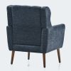 Modern Accent Chair,Chenille Arm Chairs for Living Room,Upholstered Mordern Armchair,Comfy Soft Padded Lounge Chair in Small Space, Bedroom, w/Pillow,