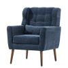 Modern Accent Chair,Chenille Arm Chairs for Living Room,Upholstered Mordern Armchair,Comfy Soft Padded Lounge Chair in Small Space, Bedroom, w/Pillow,