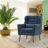 Modern Accent Chair,Chenille Arm Chairs for Living Room,Upholstered Mordern Armchair,Comfy Soft Padded Lounge Chair in Small Space, Bedroom, w/Pillow,